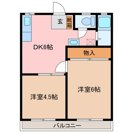 三日市駅 徒歩2分 2階の物件間取画像